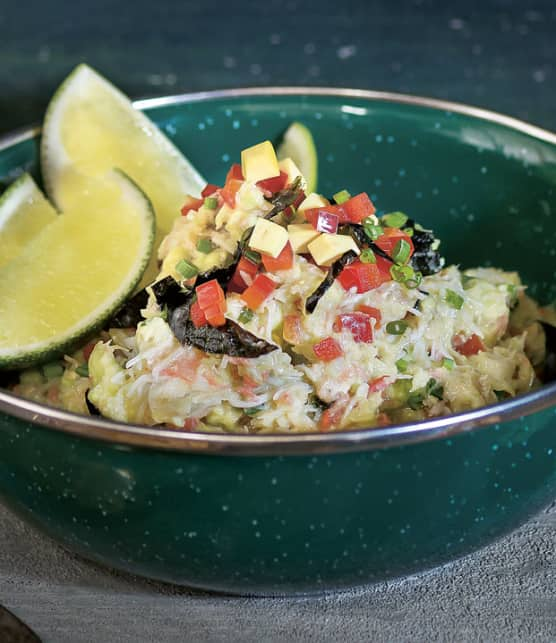 tartinade d’avocats et de crabe