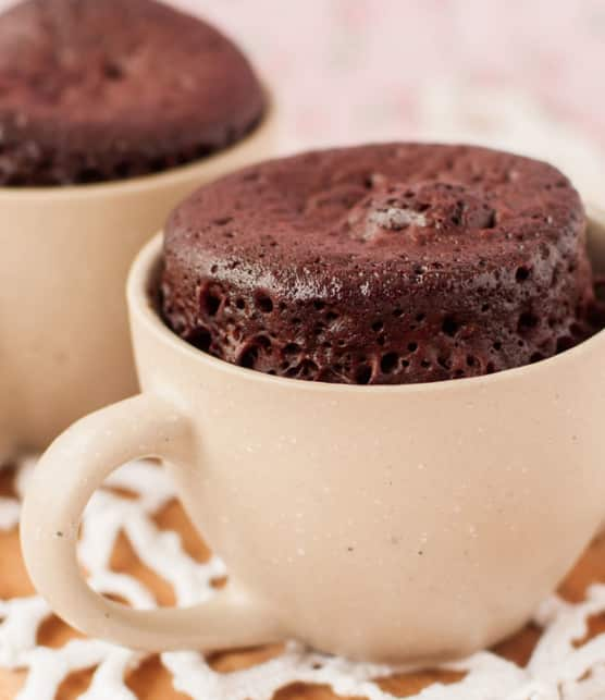 brownies légers dans une tasse