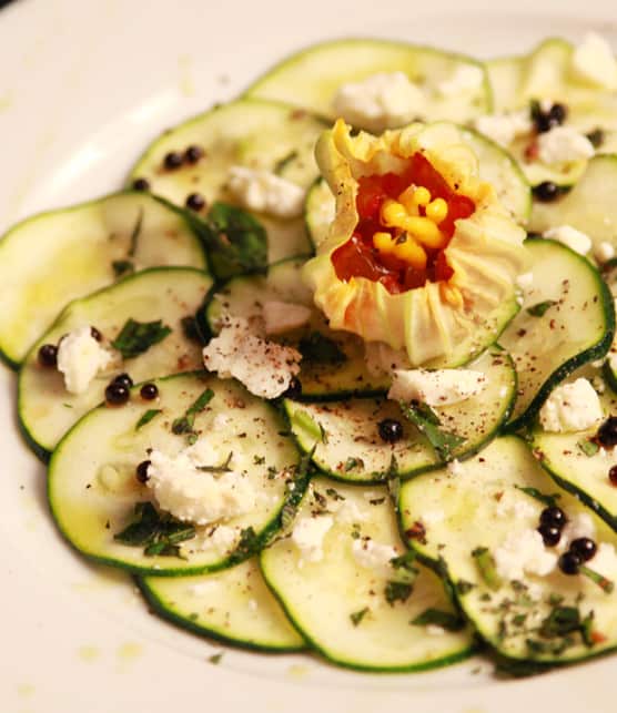 carpaccio végétarien de stars