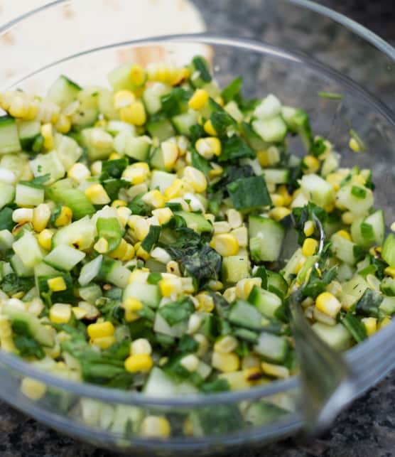 salade de maïs grillé