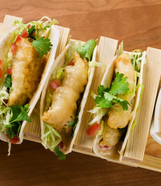 tacos de doré en tempura