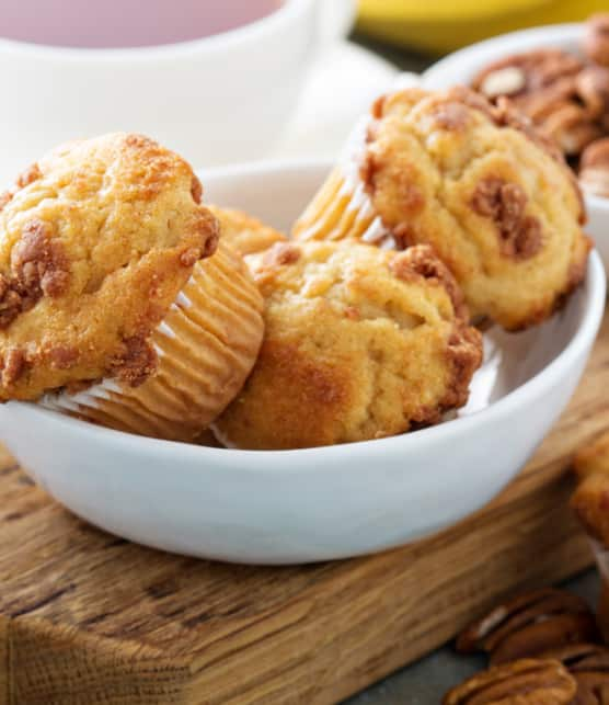 muffins aux bananes, à l'érable et aux noix