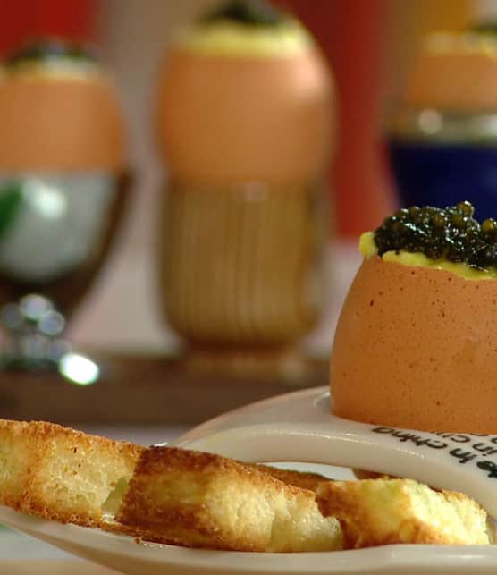 brouillade au foie gras et au caviar