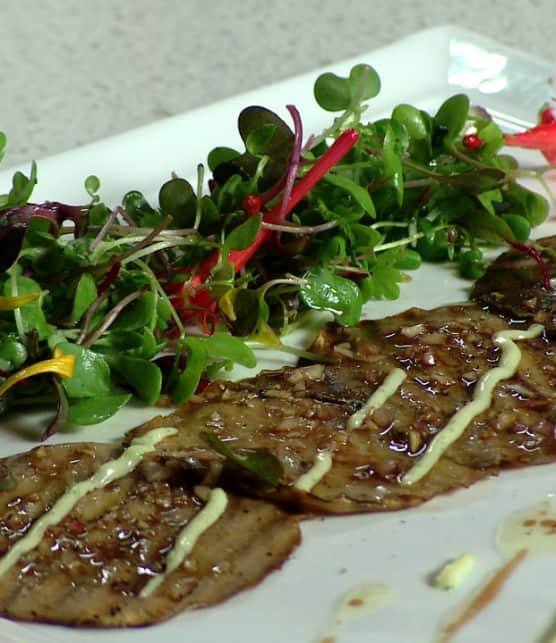 carpaccio de portabella à l'aïoli