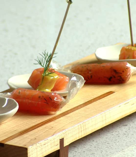 bonbons de saumon « Gravlax »