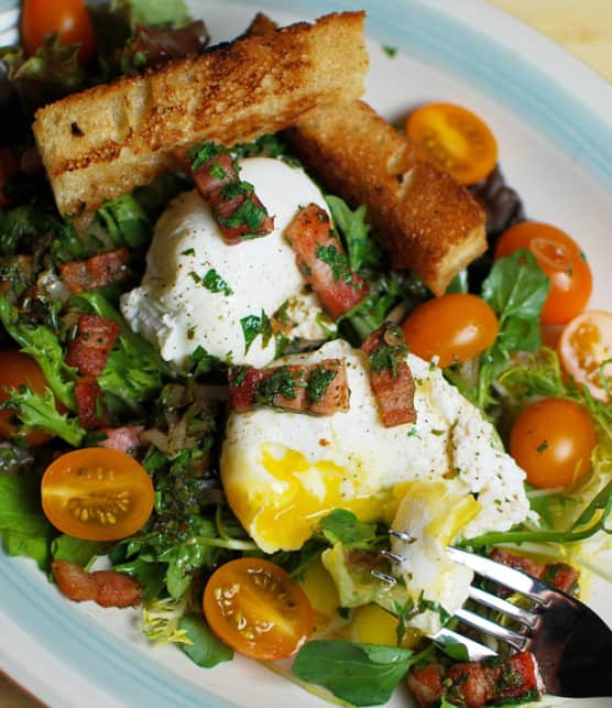 salade frisée au bacon