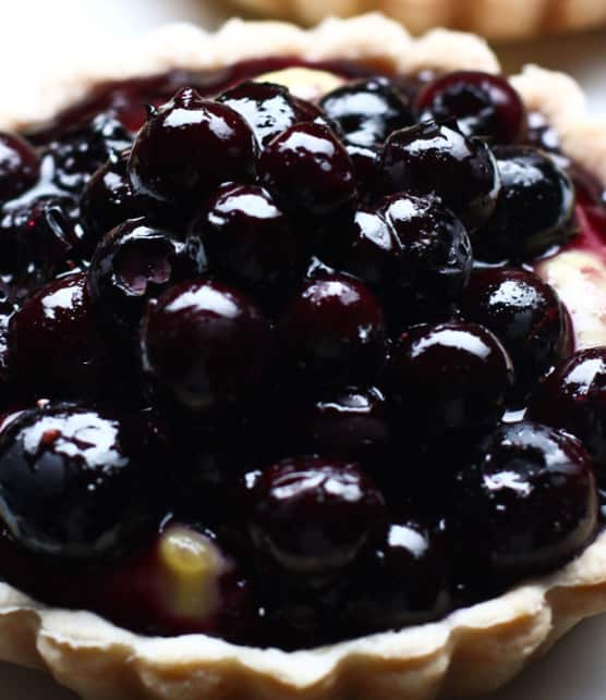 tartelettes aux bleuets et sa crème pâtissière au fromage à la crème