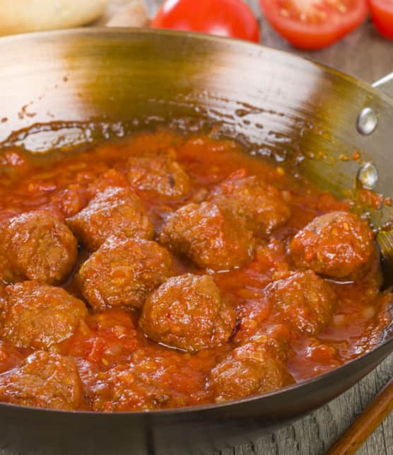 albondigas porc et boeuf à la sauce tomate