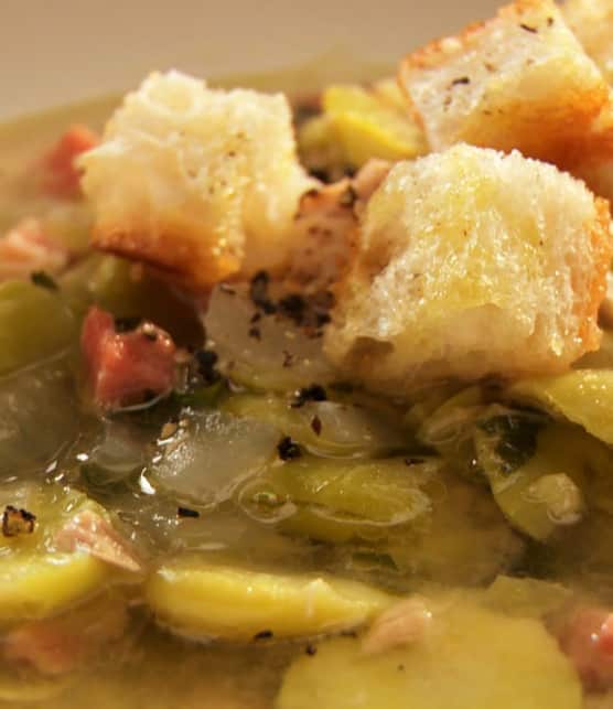 soupe aux fèves et au thon