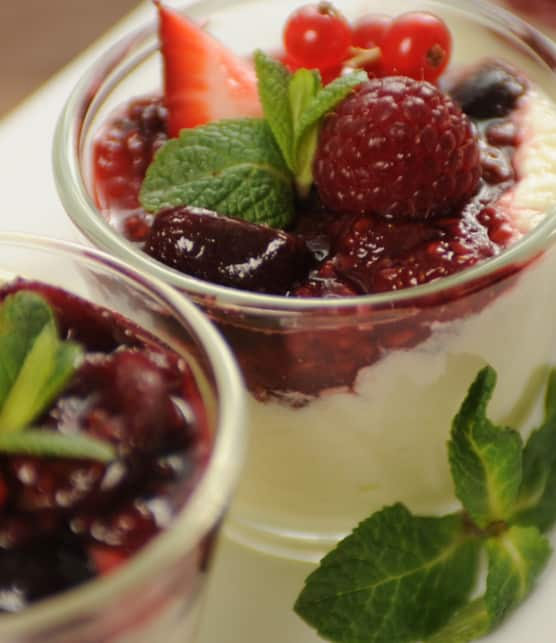 verrine aux fruits rouges et au chocolat