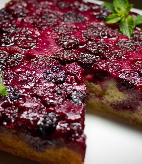 gâteau aux mûres et aux bananes