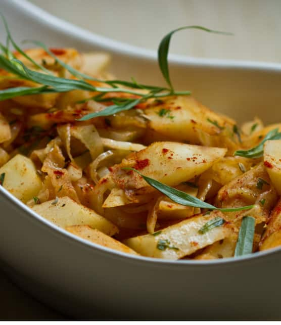 panais sautés au beurre noisette et aux graines de fenouil