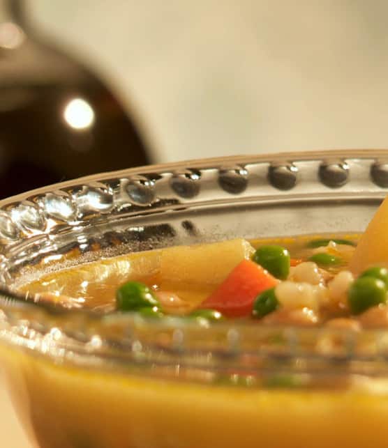 soupe à l'orge et au café