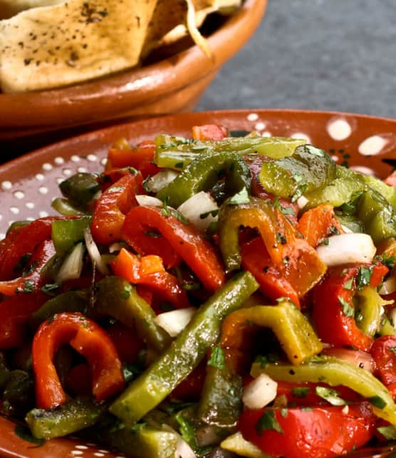 salade marocaine de poivrons grillés