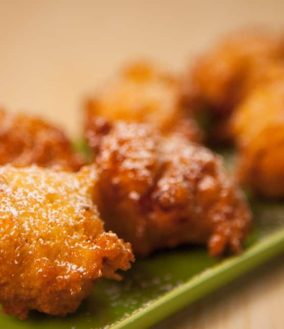 beignets frits à la poire