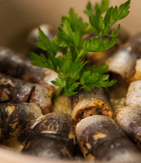 roulades de sardines au citron confit et au cumin