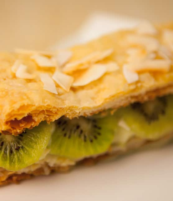 millefeuille à la crème de kiwi