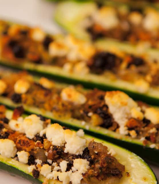 courgettes farcies aux raisins secs