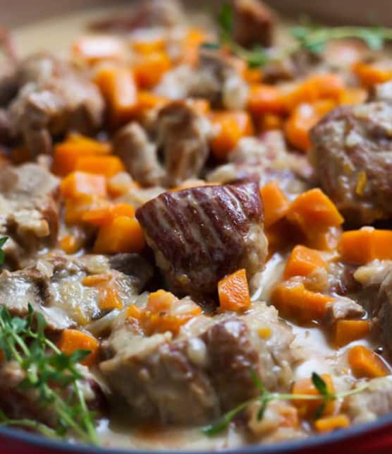 fricassée de veau de lait