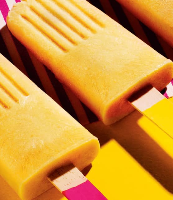 popsicles tofu soyeux, ananas et banane