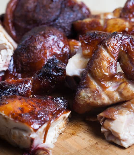 marinade au bourbon et à la mélasse verte