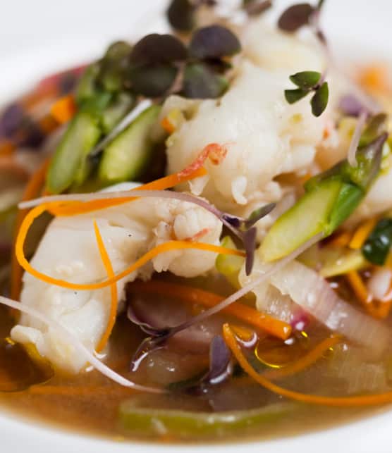nage de langoustines au vin blanc