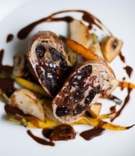 paupiettes de veau aux pruneaux et au chocolat