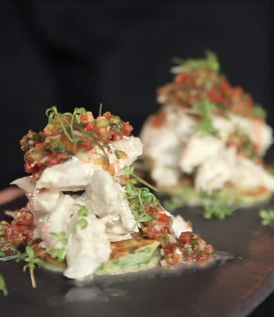 beignet de courgette et maquereau fumé