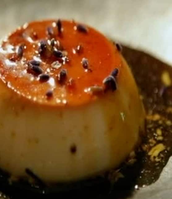 crème caramel à la lavande
