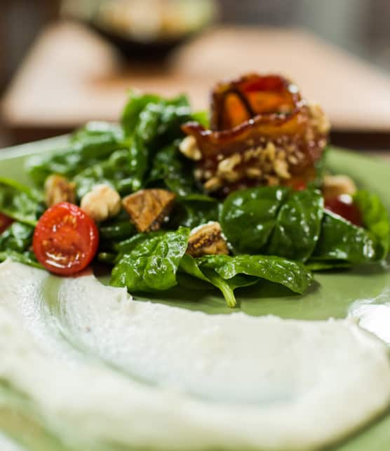 salade d'épinards croquante
