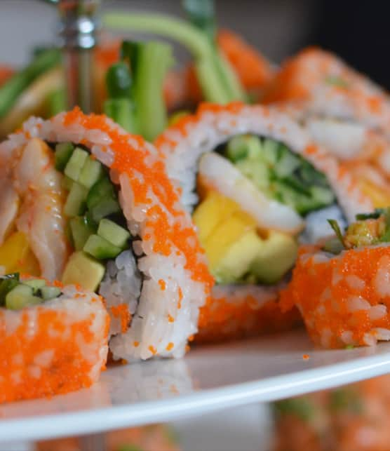 maki californien aux crevettes piri-piri