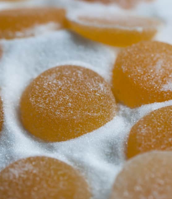 pâte de fruits aux poires et au fruit de la passion