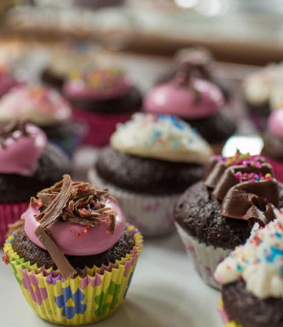 petits gâteaux «cupcakes» chocolatés