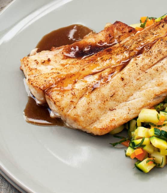 vivaneau sauce balsamique épicée