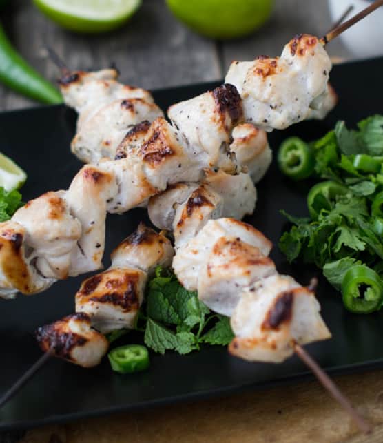 brochettes de poulet à la tequila et à la lime
