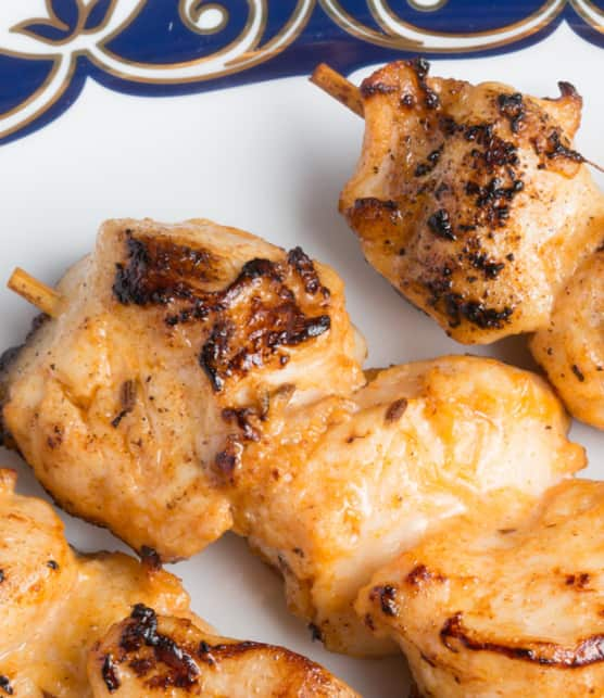 brochettes de poulet tikka