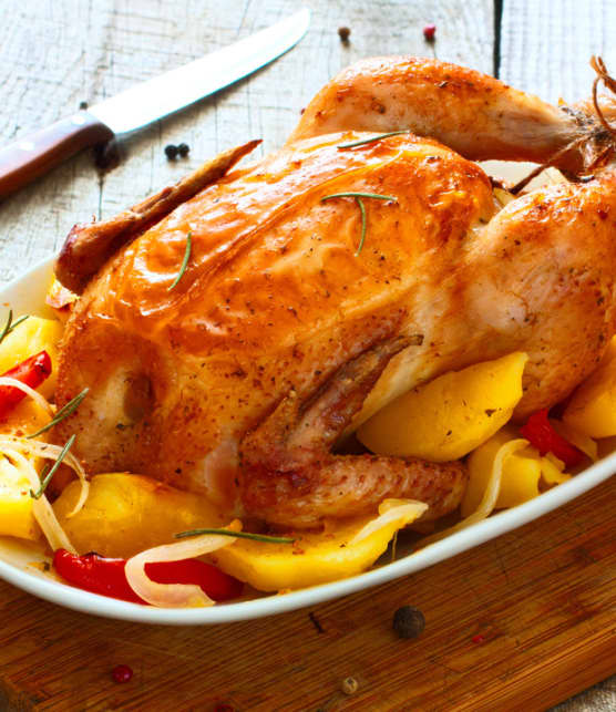 poulet farci au beurre à l'ail