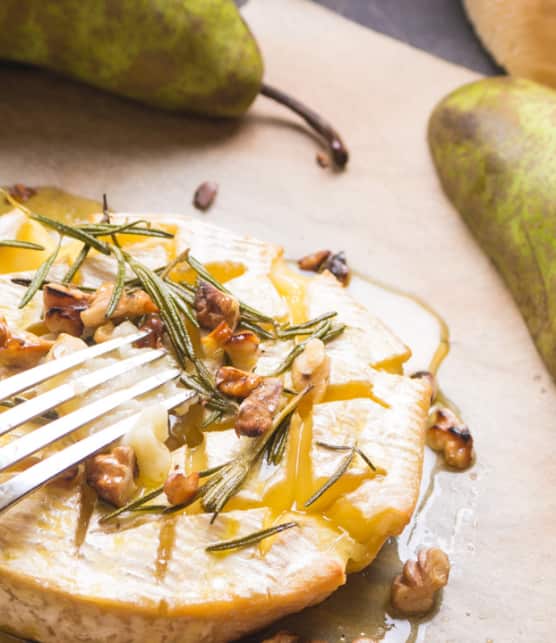 camembert à la gelée de poivrons