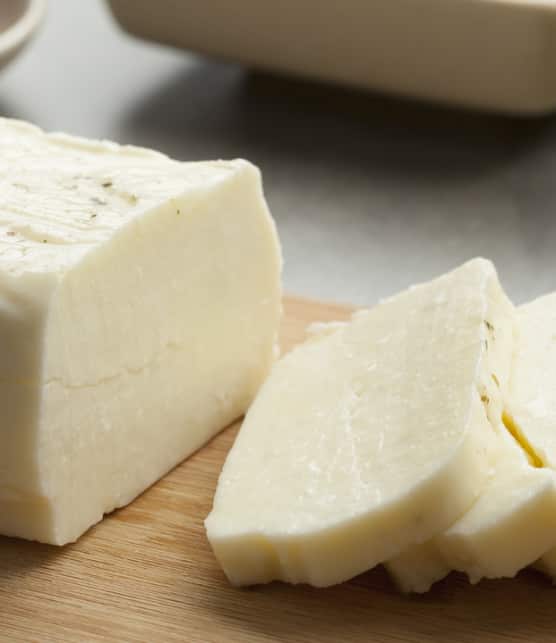 cresson et fromage haloumi grillé au citron