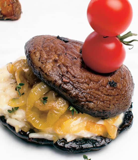 burger de champignons portobello garni