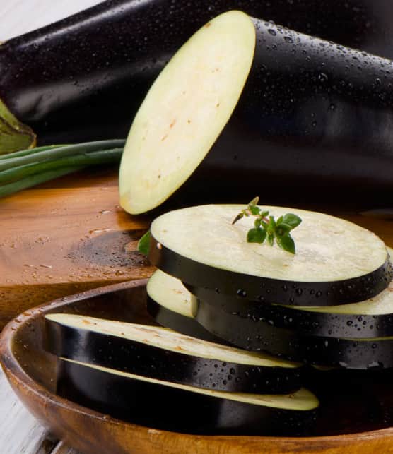 étagé d'aubergines