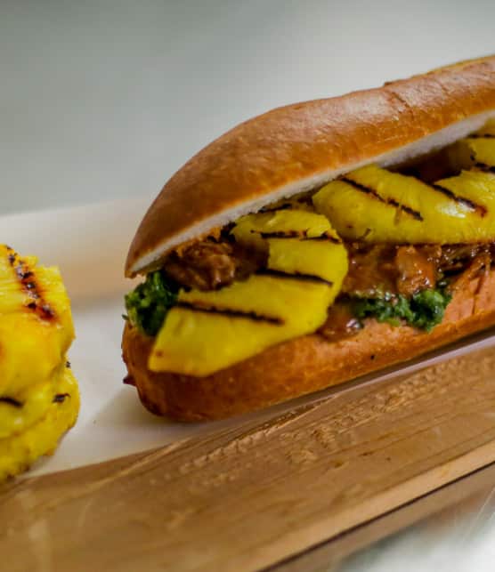 sandwich de porc effiloché