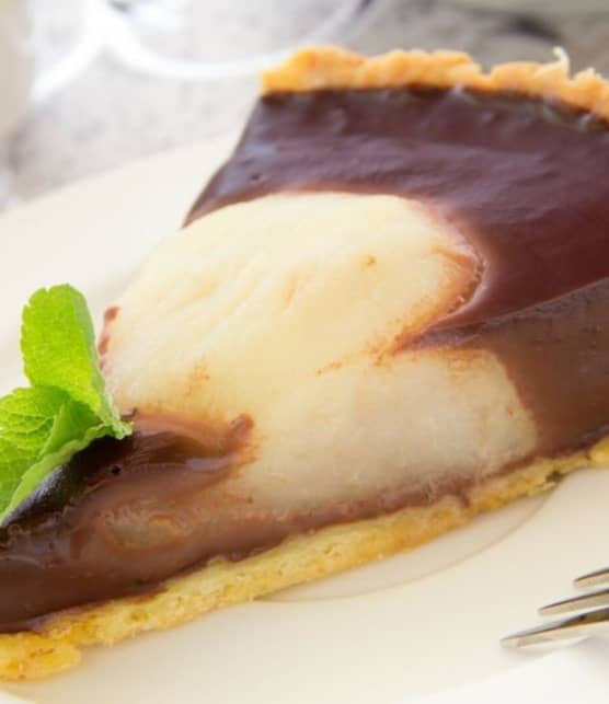 Tarte poire et chocolat