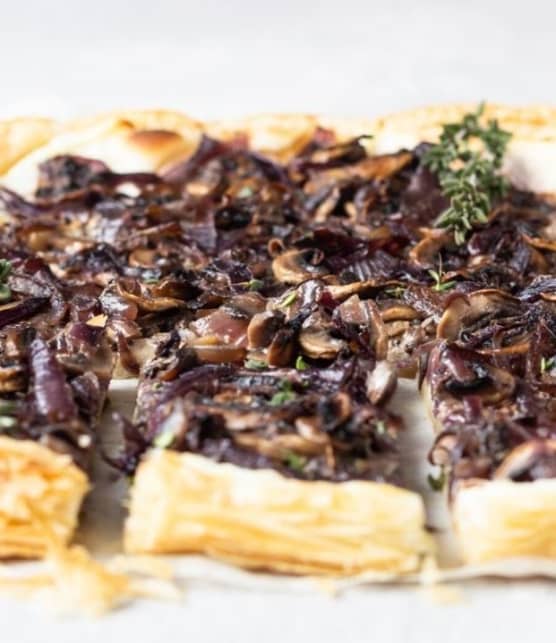 Tarte aux champignons et fromage