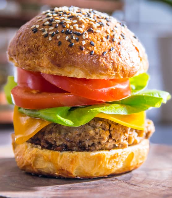 Cheeseburger aux lentilles