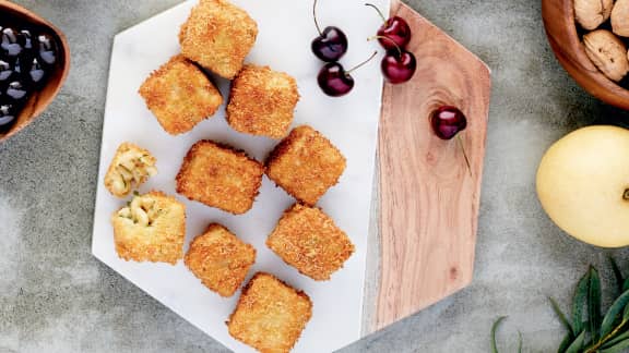 Croquette de Mac and Cheese à la fondue des artisans