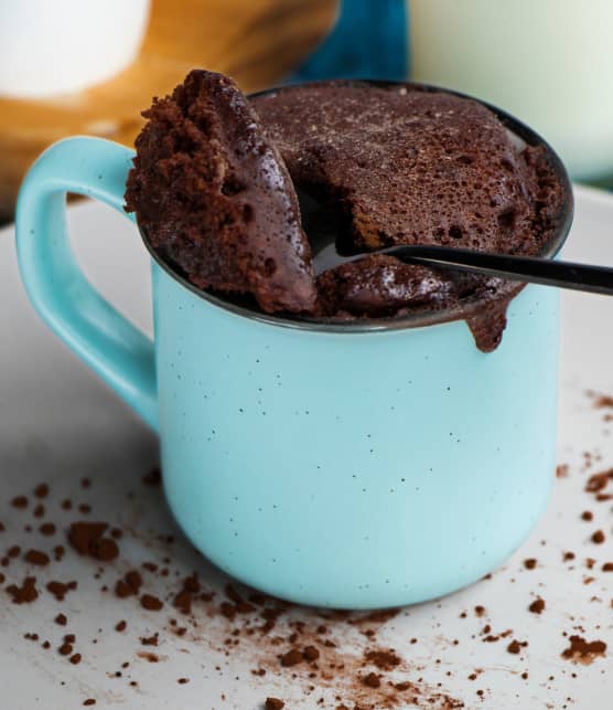 Brownie fondant dans une tasse