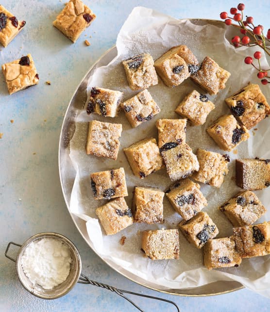 Blondies chocolat blanc et canneberges