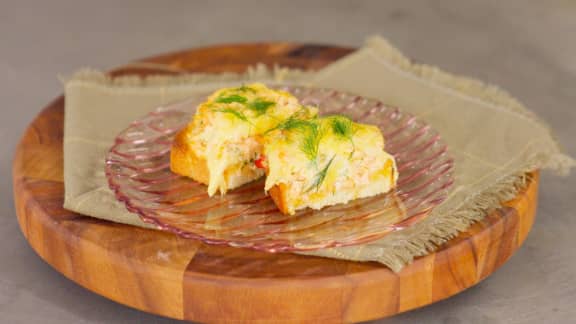 Dimanche midi : Croque-saumon gratiné au gruyère