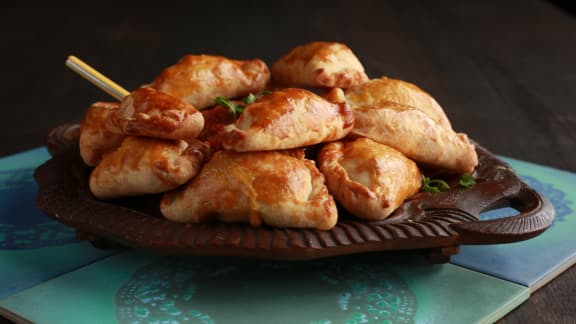 Empanadas de dinde hachée, maïs et poivrons